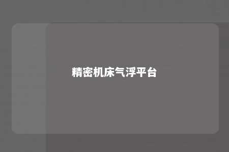 精密机床气浮平台 