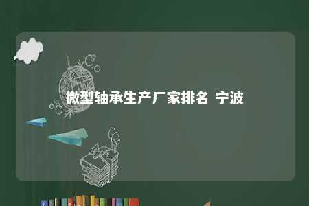 微型轴承生产厂家排名 宁波 